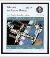 PALAU SHEET ESPACE MIR SPACE SHUTTLES - Autres & Non Classés