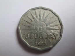 1977 URUGUAY 2 CENTESIMOS, MONEDA MONNAIE COIN ALUMINIO ALUMINUM - Uruguay