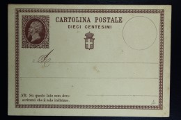 Italia: Cartolina Postale Mi Nr 1 Unused - Stamped Stationery