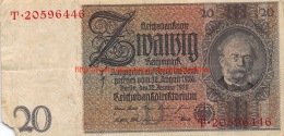 1929 Zwanzig Reichsbanknote 20 - 20 Mark