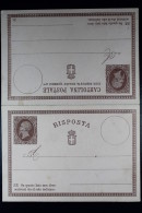 Italie Cartolina Postale Risposta Mi Nr 2 Unused - Postwaardestukken