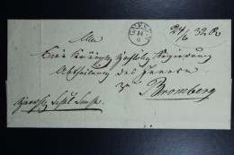 Poland: Letter 1832 Gnesen Gniezno CDS 14/6 To Bromberg Backstamped Seal Kon. Fr. Land Amt. Gnesen (Royal Post Office) - ...-1860 Préphilatélie