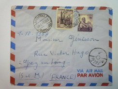 LETTRE  Au Départ De  PORT TAUFIQ  à  Destination De  GREZ-sur-LOING   1964    - Lettres & Documents