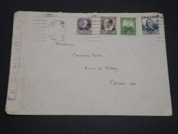 ESPAGNE - Enveloppe De Barcelone Pour Paris En 1937 , Affranchissement Plaisant, Censure - A Voir - L  3309 - Republikeinse Censuur