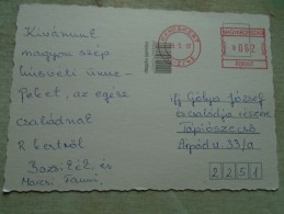 D140506 HUNGARY- Postcard - Franking Machine -  RÁKOSKERT  62  Ft - Cartas & Documentos