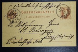 Austria Postcard  1881 Tarnow  Poland CDS To Linz Austria Receiving Cancel - Sonstige & Ohne Zuordnung