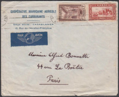 Morocco 1938, Airmail Cover Casablanca To Paris W./postmark Casablanca - Airmail