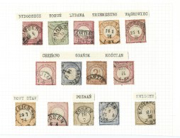 1872-74.GERMAN  OCCUPATION. TOWNS  WITH  POLISH CANCELLATION. 14 STAMPS - ...-1860 Prefilatelia