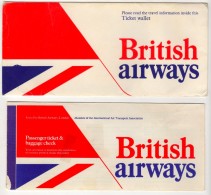 BRITISH AIRWAYS TICKET AND COVER 1980 - Europe