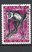 RUANDA URUNDI - 1959 Fauna Colobus Sp. MONKEYUSED - Gebraucht