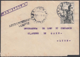 French Equatorial Africa 1951, Airmail Cover Brazzaville To Lyon W./postmark Brazzaville - Brieven En Documenten