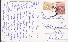 Argentina PPC Plaza Congreso Buenos Aires 1962 To Sweden Puma & Mendoza Puente Sellos (2 Scans) - Lettres & Documents