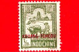 KOUANG TCHEOU - INDOCINA - Usato - 1927 - Aratore E Torre Di Confucio -  1⁄10 - Used Stamps