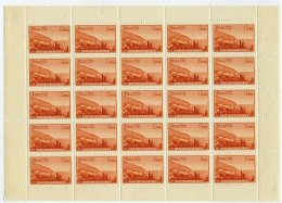 SOVIET UNION 1959 Natural Beauties (Tourism) 1 R. Complete Sheet Of 25 MNH / **.  Michel 2308 - Fogli Completi