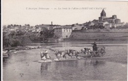 CARTE POSTALE    Les Bords De L'Allier à PONT DU CHATEAU 63  (attelage) - Pont Du Chateau