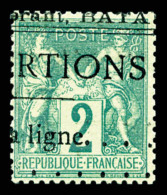 O N°62, 2c Vert Type I Obl Typographique Des Journaux, TTB (signé)   Qualité: O   Cote: 350 Euros - 1876-1878 Sage (Type I)