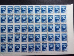 RUSSIA 1955 MNH (**)YVERT 101  Par La Poste Aérienne. Avion /la Partie De La Feuille 50 - Full Sheets