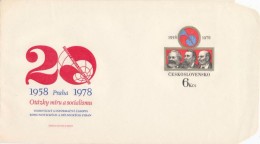 Czechoslovakia / Postal Stationery (1978) The Magazine "Issues Of Peace And Socialism" (I7640) Painter: I. Strnad - Briefe