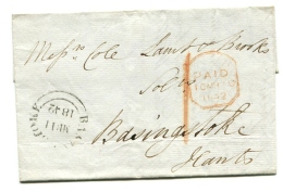 Local Used  Letter BASINGSTOKE - With Content  11.3.1842 - ...-1840 Vorläufer