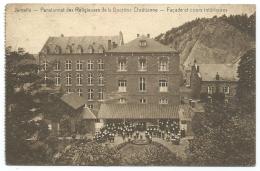 CPA JEMELLE, PENSIONNAT DES RELIGIEUSES DE LA DOCTRINE CHRETIENNE, FACADE ET COURS INTERIEURES, PROV. DE NAMUR, BELGIQUE - Rochefort