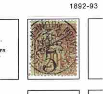 NEW CALEDONIA 1893  Type Alphee Dubois Overprinted Yvert Cat. N° 36  Very Fine Used - Used Stamps