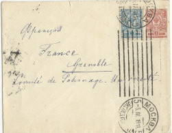 RUSSIE - 1911 - ENVELOPPE De MOSCOU OBLITERATION MECANIQUE Pour GRENOBLE - Lettres & Documents