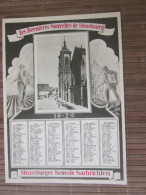 CALENDRIER GRAND FORMAT 1929 STRASSBURGER NEUESTE NACHRICHTEN JOURNAL LES DERNIERES NOUVELLES DE STRASBOURG-BELLES ILLU - Grossformat : 1921-40