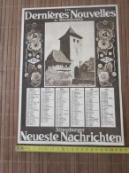 1931 STRASSBURGER NEUESTE NACHRICHTEN CALENDRIER GRAND FORMAT JOURNAL LES DERNIERES NOUVELLES DE STRASBOURG-BELLES ILLU - Grossformat : 1921-40