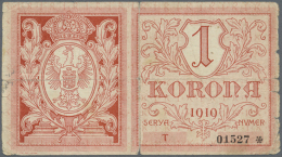 Ukraine:  Gmina  Miasta  Lwowa, 1 Korona 1919 K.14.2.NL, Used With Strong Center And Horizontal Fold Causing Larger... - Oekraïne
