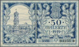 Ukraine:  Gmina  Miasta  Lwowa, 50 Halerzy 1919 K.14.2.NL, Used With Center Fold And Handling In Paper, No Holes Or... - Oekraïne