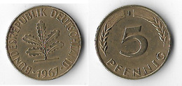 Allemagne 5 Pfennig - 1967 J - 5 Pfennig