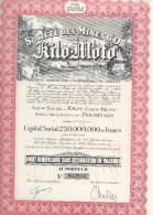 Société Des Mines D'Or De Kilo-Moto/Congo Belge/Kilo/Bruxelles/Part Bénéficiaire Sans Désignation De Valeur/1944  ACT111 - Mijnen