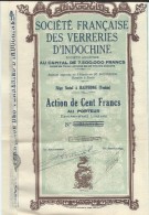 Société Française Des Verreries D'INDOCHINE/Haiphong / TONKIN/Action De 100 Francs Au Porteur/1929  ACT116 - Industrial