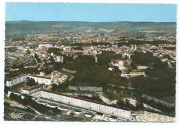 CPSM COLORISEE VERDUN, VUE AERIENNE SUR LA CITE VERTE, THE GREEN CITY, MEUSE 55 - Verdun