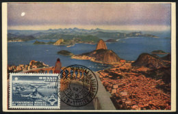 RIO DE JANEIRO General View, Maximum Card Of 1953, With Special Pmk 'Conferencia Juventude Batista', VF Quality - Maximum Cards