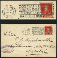 Cover Used In Buenos Aires On 22/OC/1927, With Commemorative Machine Cancel: 'COSTES And LE BRIX Flew 12,400... - Sonstige & Ohne Zuordnung