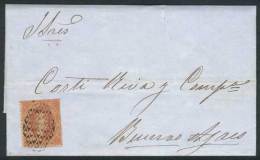 Folded Cover Franked By GJ.20 (3rd Printing) With Mute Cancel Of LA PAZ (Entre Ríos), Excellent Quality.... - Used Stamps