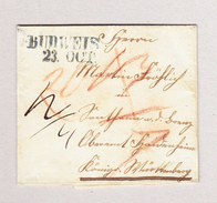 Tschechien BUDWEIS 23.OCT 2-Zeil.Stempel Auf Vorphila Brief Ohne Inhalt - ...-1918 Préphilatélie