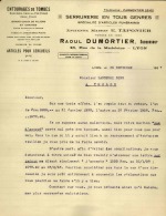 Thématique « POMPES FUNEBRES » - Document Commercial (petit Format) à Entête De Lettre – A Voir - N° 19077 - Petits Métiers