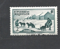 ST. PIERRE & MIQUELON  1938 Local Motives YVERT 167 SOFTLY CANCELLED - Unused Stamps