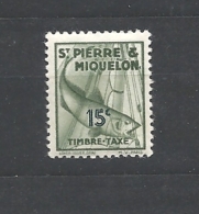 ST. PIERRE & MIQUELON  1938 TAXES MORUE YVERT #34 MNH - Unused Stamps