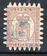 FINLAND 1866 5p. Purple-brown Roulette III, Used.  Michel 5CX - Gebraucht