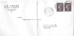 LUXEMBURG-VILLE - ZÜRICH 39  → J.-B- Graas Pruduits Industriels Luxemburg 1949 - Privados