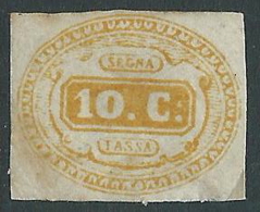 1863 REGNO SEGNATASSE 10 CENT SENZA GOMMA - Y123-2 - Portomarken
