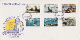 South Georgia 1991 Elephant Seals 6v FDC  ** Mnh (F5780) - South Georgia