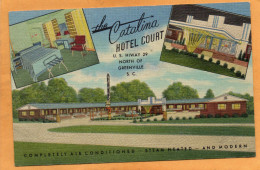 Greenville SC The Catalina Hotel Court 1950 Postcard - Greenville