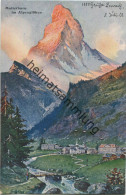 Schweiz - Wallis - Matterhorn Im Alpenglühen - Künstlerkarte Schlemo - Beschrieben 1903 - Schlemo, F.