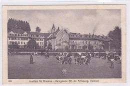 District De La Glâne. Drognens Près Siviriez, Institut St. Nicolas, Vaches Blanches Et Noires - Siviriez