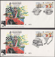 D0180 AUSTRALIA 1986, Formula 1 Motor Racing, Australian Grand Prix, 2 Covers - Storia Postale