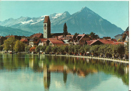 Interlaken (Berne, Svizzera) Kirche Unterseen Mit Niesen, Ansicht, Panorama, View, Vue - Unterseen